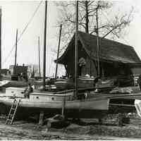 B+W photo of the New Jersey Yacht Club (former N.Y. Yacht Club) building, 10th St. & Hudson River, Hoboken, n.d., ca. 1890-1900.