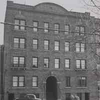 B&W photo of apartment building at 1204 Central Avenue, Union City.