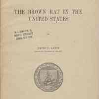 U.S. Department of Agriculture. Biological Survey. The Brown Rat in the United States.