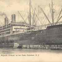 Postcard: Ship "Kalserin Augusta Victoria", Hoboken, NJ