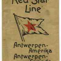 Wallet, ticket: Red Star Line. Antwerpen - Amerika; Antwerpen - Canada.