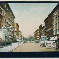 Color copy photo of a ca. 1900 postcard "Hudson Street looking North, Hoboken, N.J.," no date, ca. 1990.