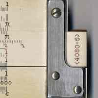         detail front right end, model number
   