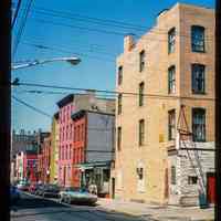          Color slide of eye-level view of row houses on the N side of 2nd between Garden and Park looking W picture number 1
   