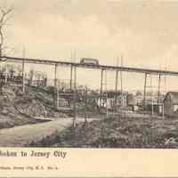Postcard: Trolley, Hoboken, NJ