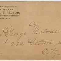          Bill of John F. O'Hara, Funeral Director, 309 Washington St. to George Malone, 225 Clinton St., Hoboken, May 11, 1906. picture number 2
   