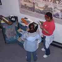 Digital images, 13, of class visiting exhibition, Hoboken, The First Seventy-Five Years: 1855-1930, HHM, Hoboken, April 13, 2005.