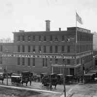 B+W photo of the exterior of John Schmalz