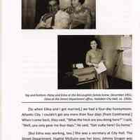          pg 14 two photos: Patsy & Edna, Dec. 1951; Edna, Street Dept. office 1950s
   