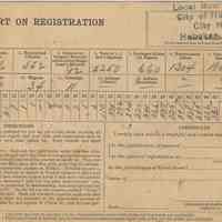 Report on Registration, Local Board #1, City of Hoboken, City Hall, Hoboken, N.J., no date (Sept. 1918.) Area totals.