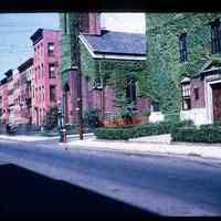 Color slide of the Lieb Building and the First Presbyterian Church.