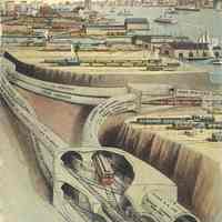 Postcard: Railroad, Hoboken, NJ