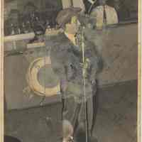          B+W photo of Patty Prince performing, no place, no date, circa 1940-50. Inscribed to Biggie. picture number 1
   