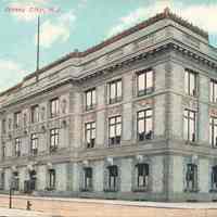 Postcard: Library, Jersey City, NJ