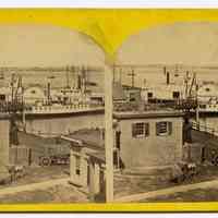 Stereoview: City. New York from Hoboken. No. 351.(George Stacy?) No date, circa 1860s?