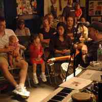 Digital images, 4, of music program by Julio Fernandez, HHM, Hoboken, Sept. 22, 2007.