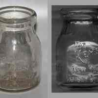 Bottle, cream: The Keystone Dairy Co., New York, Brooklyn, Hoboken, N.J. 1/2 pint. N.d., ca. 1910-1920.