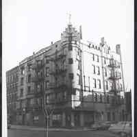 B&W photo of the Continental Hotel at 101 Hudson Street, Hoboken.