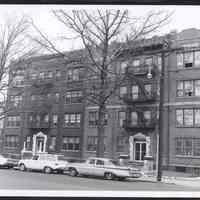 B&W photo of apartment buildings at 453 and 457 Mt. Prospect Avenue, Newark.