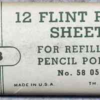          package of 12 flint sheets; 58 0538
   