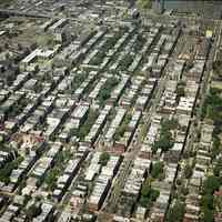Digital reference image of color aerial view of Hoboken, July 17, 2003. Image number 9136. Photographer, Lee Ross, "Aerial Photography by Rosspilot."