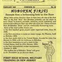 Hoboken Historical Museum Newsletter [First Series], Volume 2, No. 46, February, 1991.