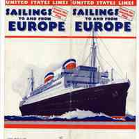 Schedule: United States Lines. Sailings to & From Europe. No. 26 - March 15, 1939.
