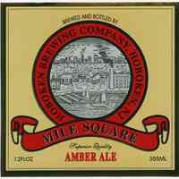          typical front label: Hoboken Brewing Co., Mile Square, Amber Ale
   