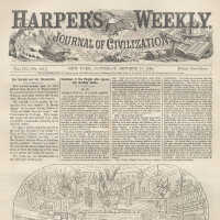          Article & illustrations on cricket & baseball matches in Hoboken, Harper's Weekly, Oct. 15, 1859. picture number 6
   