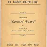 Program: The Hoboken Theatre Group ,"Outward Bound" by Sutton Vane. (Hoboken, Apr. 29, 1932.)