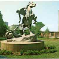 Postcard: "The Torch Bearers" Stevens Institute of Technology, Hoboken, N.J. 07030. No date, circa 1970-1980.