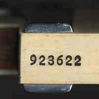          detail back, bottom edge left end: serial number
   