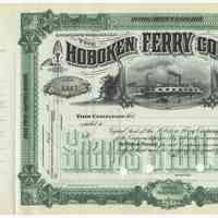 Stock certificate: Hoboken Ferry Company, No. A247, unregistered, canceled, 1890