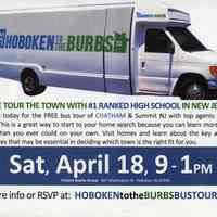 Flier: Hoboken to the Burbs, Saturday, April 18, (2015.) Sponsored by Empire Realty, 407 Washington St., Hoboken.