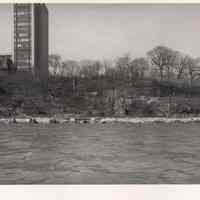 Digital image of B+W photo of the Hoboken waterfront, Hoboken, circa 1987.