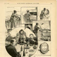          Magazine article, illustrations: A Day With the Hoboken Turtle Club - Scenes and Incidents of a Characteristic Dinner. In: Frank Leslie's Illus. Newspaper, July 17, 1886. picture number 3
   