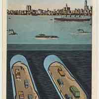 Postcard: Holland Tunnel and Sky Line, New York City. N.d., ca. 1928-1935.