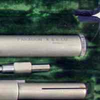          detail of marked item in case
   