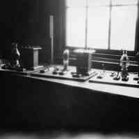          6: electrical laboratory bench with test apparatus (reverse: no. 126)
   