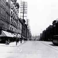 B+W photo negative of Washington St. at 11th St. looking north, Hoboken, Apr. 1914.