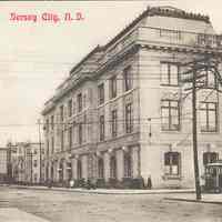 Postcard: Library, Jersey City, NJ