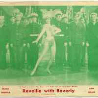 Lobby card (Sinatra film): Reveille With Beverly. Frank Sinatra. Ann Miller. (Original release 1943; probably later circa 1953.)