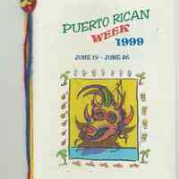 Souvenir booklet for Puerto Rican Week 1999, Hoboken, June 19-26, 1999.