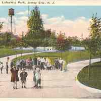 Postcard: Lafayette Park, Jersey City, NJ