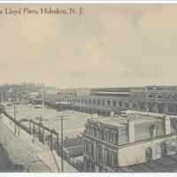 Postcard: North German Lloyd Piers, Hoboken, N.J. No date, circa 1907-1914; unposted.