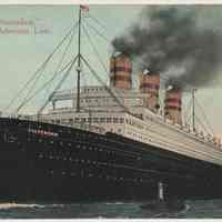 Postcard: "S.S. Statendam." Holland-American (sic - America) Line. No date, circa 1916-1917; unposted.