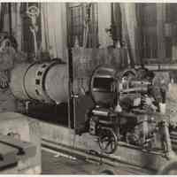 B+W photo of a part being machined at Bethlehem Steel Shipyard, Hoboken, Aug. 28, 1940.