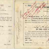          Typical receipt and certicate returned and refunded, No. 112
   