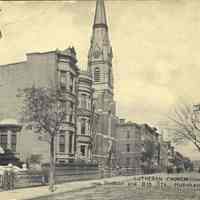 B+W Postcard: Lutheran Church, Hoboken, NJ.