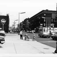 B+W photo east on Fourteenth St. to Park Ave. & beyond, Hoboken, n.d., ca. 1965-1969.